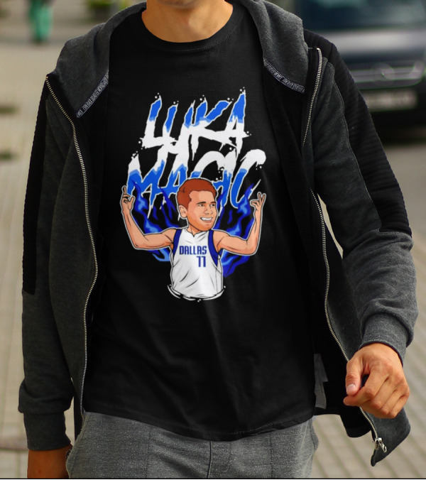 Luka Doncic Luka Magic Dallas Basketball Player Cartoon T-Shirt