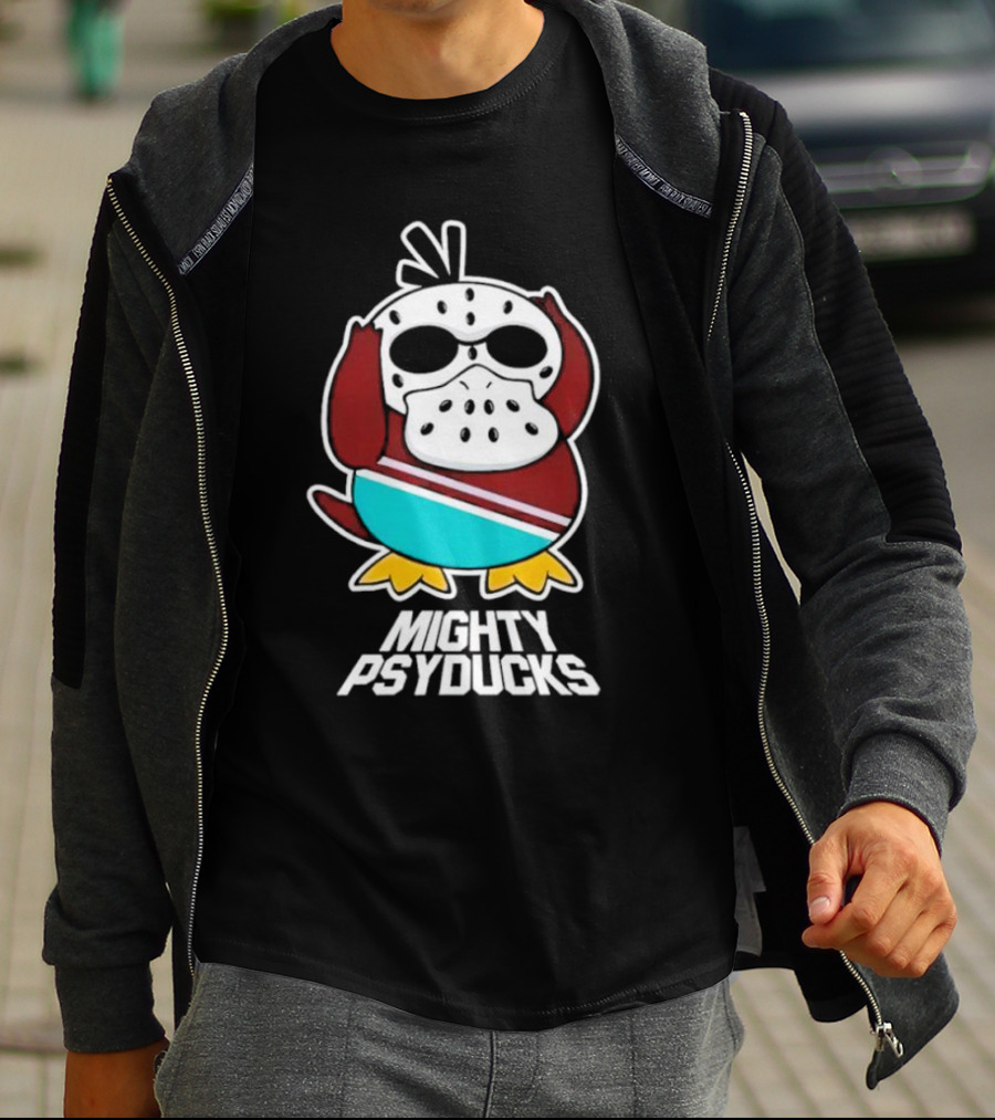 Mighty Psyducks Confused Duck Hockey Mask T-Shirt