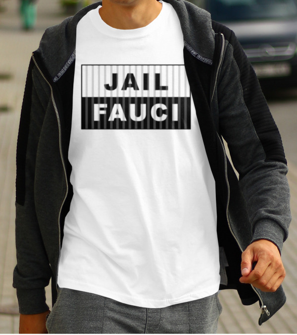 Jail Fauci Black And White Stripes T-Shirt