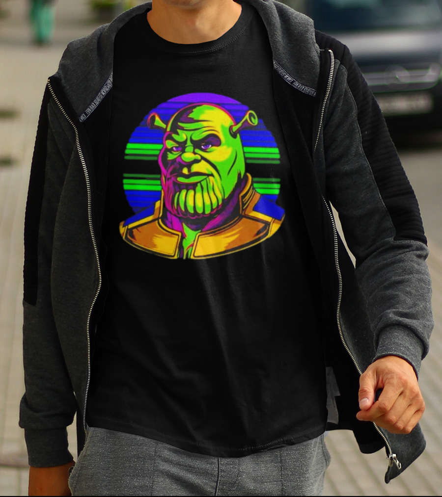 Shrek Thanos Fusion Shreknos Pop Art Crossover T-Shirt