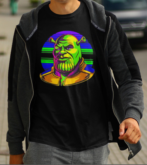 Shrek Thanos Fusion Shreknos Pop Art Crossover T-Shirt