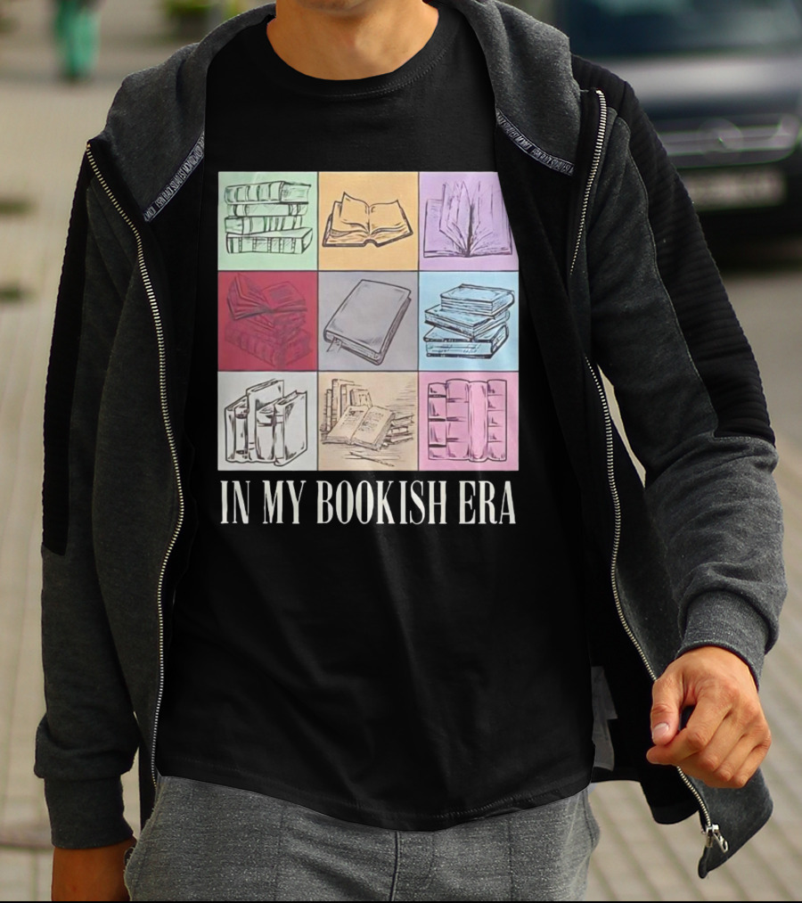In My Bookish Era Reading Stack Aesthetic T-Shirt