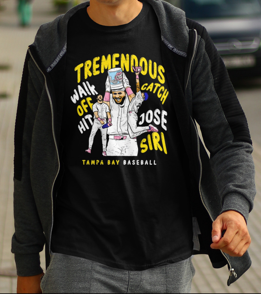 Tremendous Walk Off Hit Catch Jose Siri Tampa Bay Baseball T-Shirt