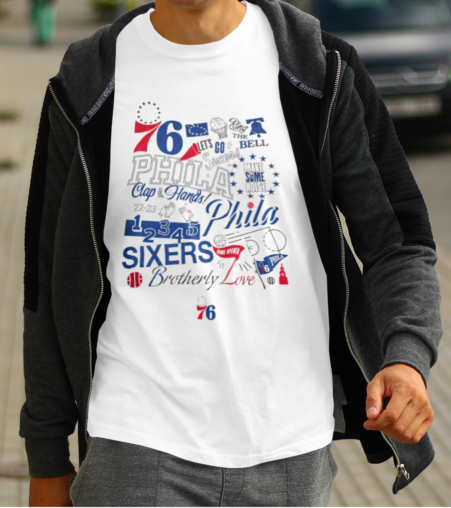 Philadelphia 76ers Clap Hands Go Phila Sixers Stars 76 1949 T-Shirt