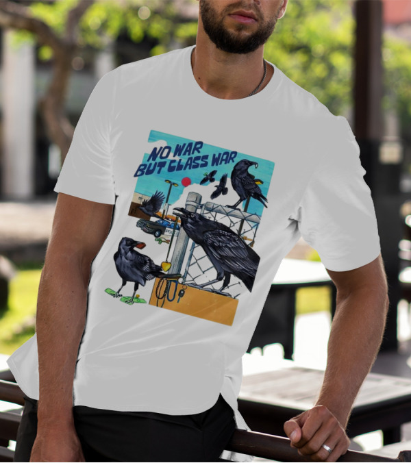 No War But Class War Halsey Berryman Crows Urban Graffiti Scene T-Shirt