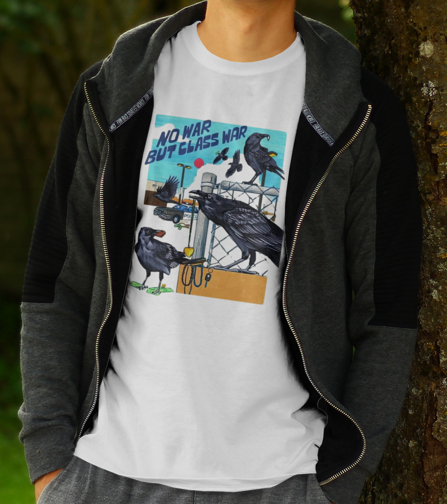 No War But Class War Halsey Berryman Crows Urban Graffiti Scene T-Shirt