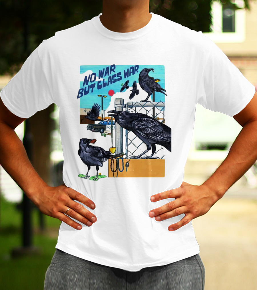 No War But Class War Halsey Berryman Crows Urban Graffiti Scene T-Shirt