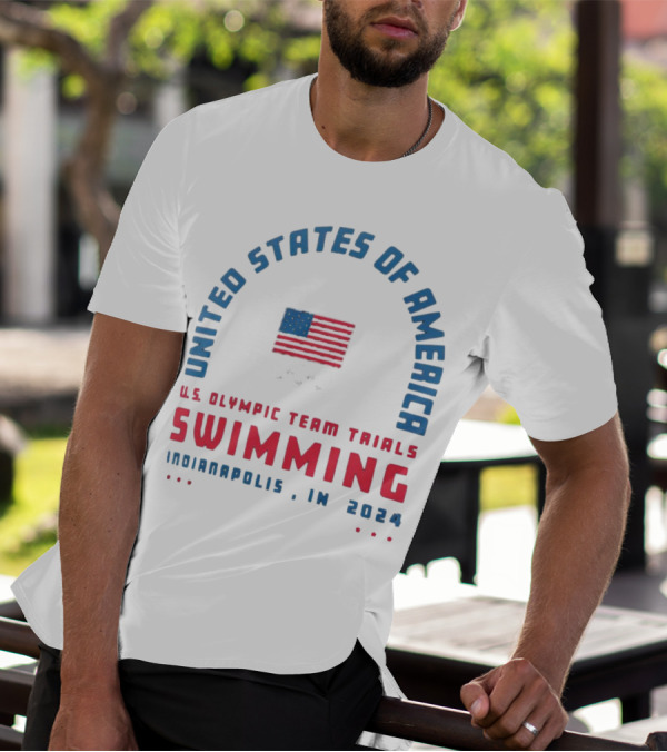 UNITED STATES OF AMERICA U.S. OLYMPIC TEAM TRIALS SWIMMING INDIANAPOLIS IN T-Shirt