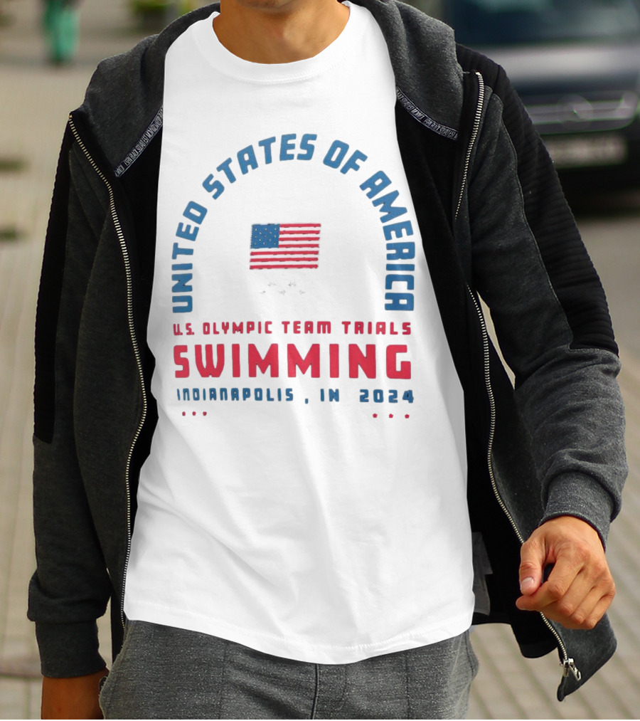 UNITED STATES OF AMERICA U.S. OLYMPIC TEAM TRIALS SWIMMING INDIANAPOLIS IN T-Shirt