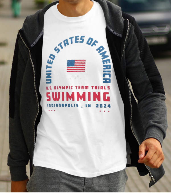 UNITED STATES OF AMERICA U.S. OLYMPIC TEAM TRIALS SWIMMING INDIANAPOLIS IN T-Shirt