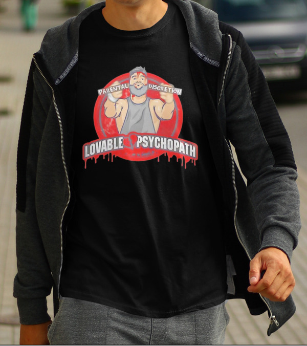 Parental Discretion Lovable Psychopath Tommy Vendetta T-Shirt
