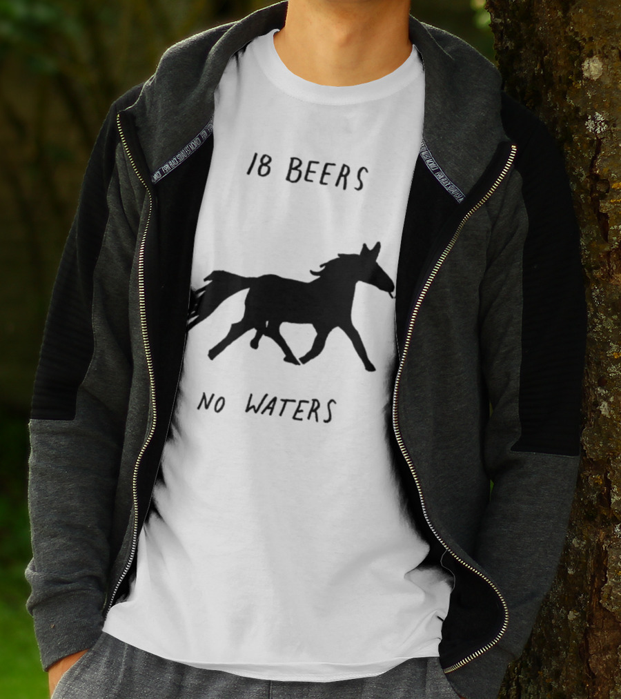 18 Beers No Waters Horse Silhouette Smoking Pipe T-Shirt