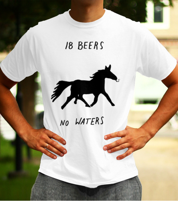 18 Beers No Waters Horse Silhouette Smoking Pipe T-Shirt