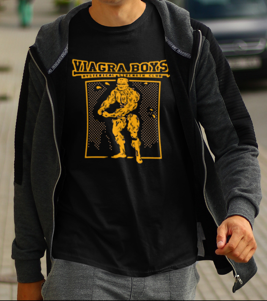 Viagra Boys Hysterical Strength Club Bodybuilder T-Shirt