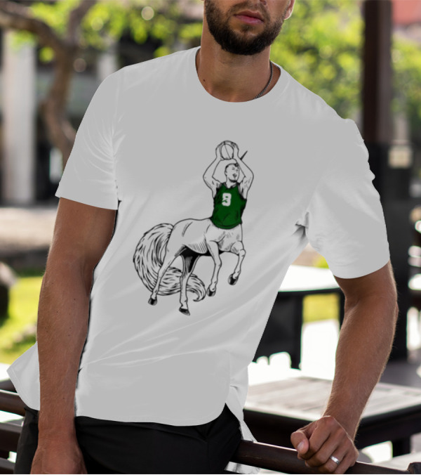 Kristaps Porzingis Unicorn Centaur Basketball Jumper 9 T-Shirt
