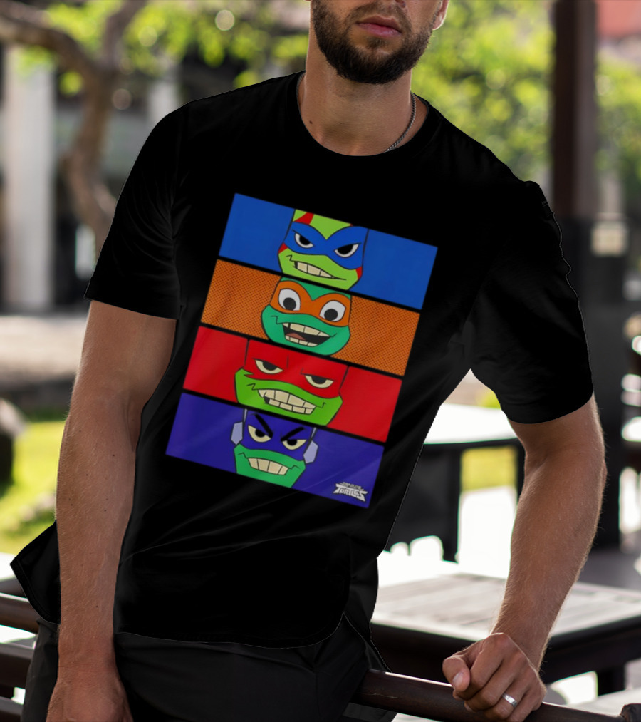 Mademark X Teenage Mutant Ninja Turtles Rise Of The Teenage Mutant Ninja Turtles Sewer Squad Colorful Character Faces T-Shirt