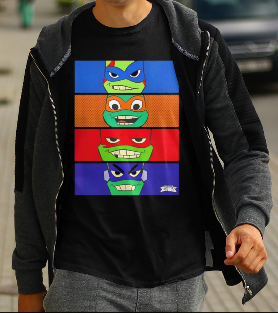 Mademark X Teenage Mutant Ninja Turtles Rise Of The Teenage Mutant Ninja Turtles Sewer Squad Colorful Character Faces T-Shirt