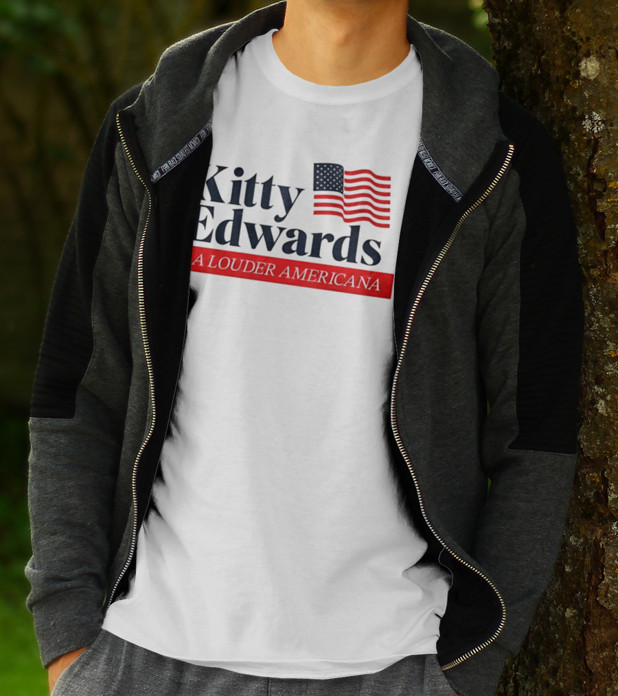 Kitty Edwards A Louder Americana American Flag T-Shirt