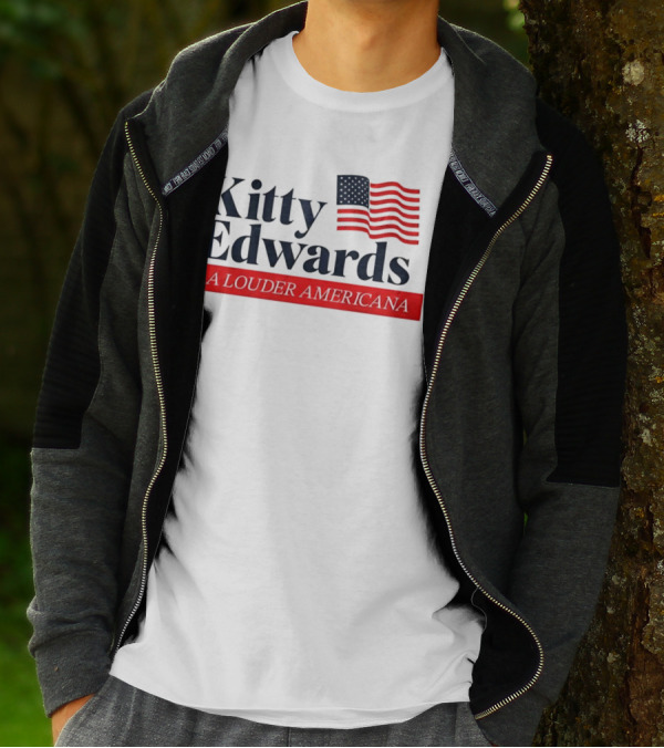 Kitty Edwards A Louder Americana American Flag T-Shirt