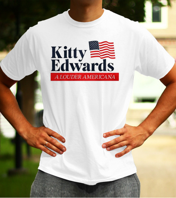 Kitty Edwards A Louder Americana American Flag T-Shirt