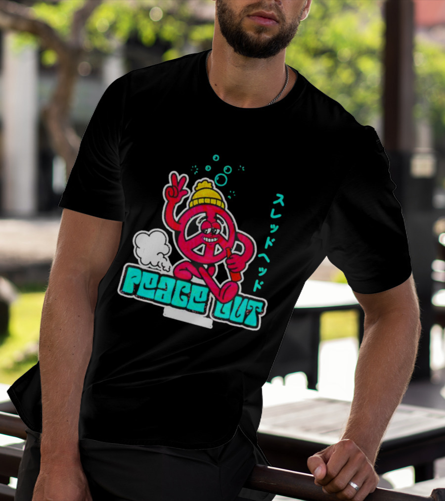 Peace Out Threadhead Japanese Text Bubble Elements T-Shirt