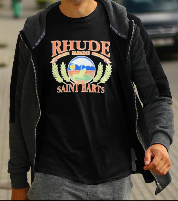 Rhude Paradis Saint Barts Retro Beach Vibes T-Shirt