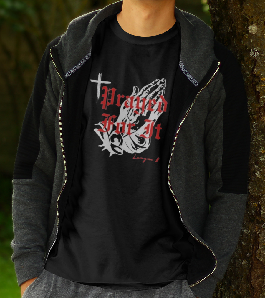 Jrue Holiday Prayed For It League 8 Cross And Praying Hands T-Shirt