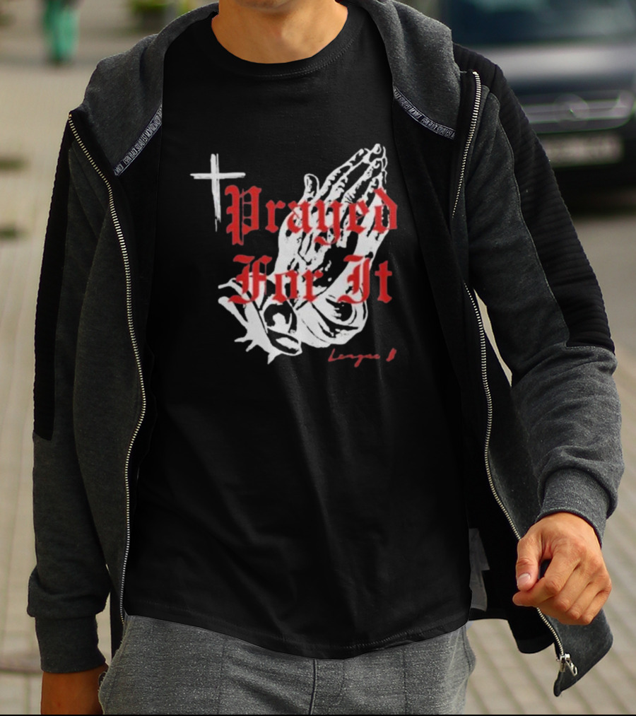 Jrue Holiday Prayed For It League 8 Cross And Praying Hands T-Shirt