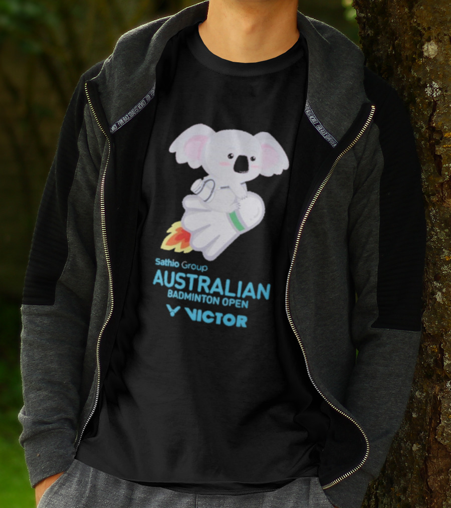 Koala Shuttlecock Sathio Group Australian Badminton Open Victor T-Shirt