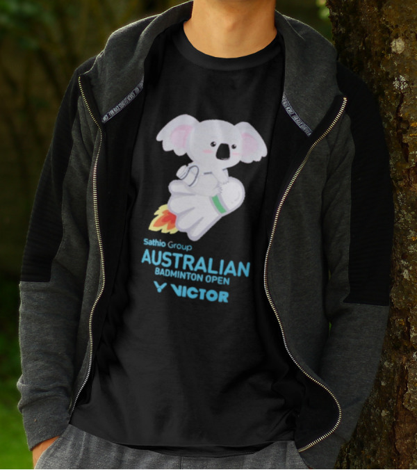 Koala Shuttlecock Sathio Group Australian Badminton Open Victor T-Shirt
