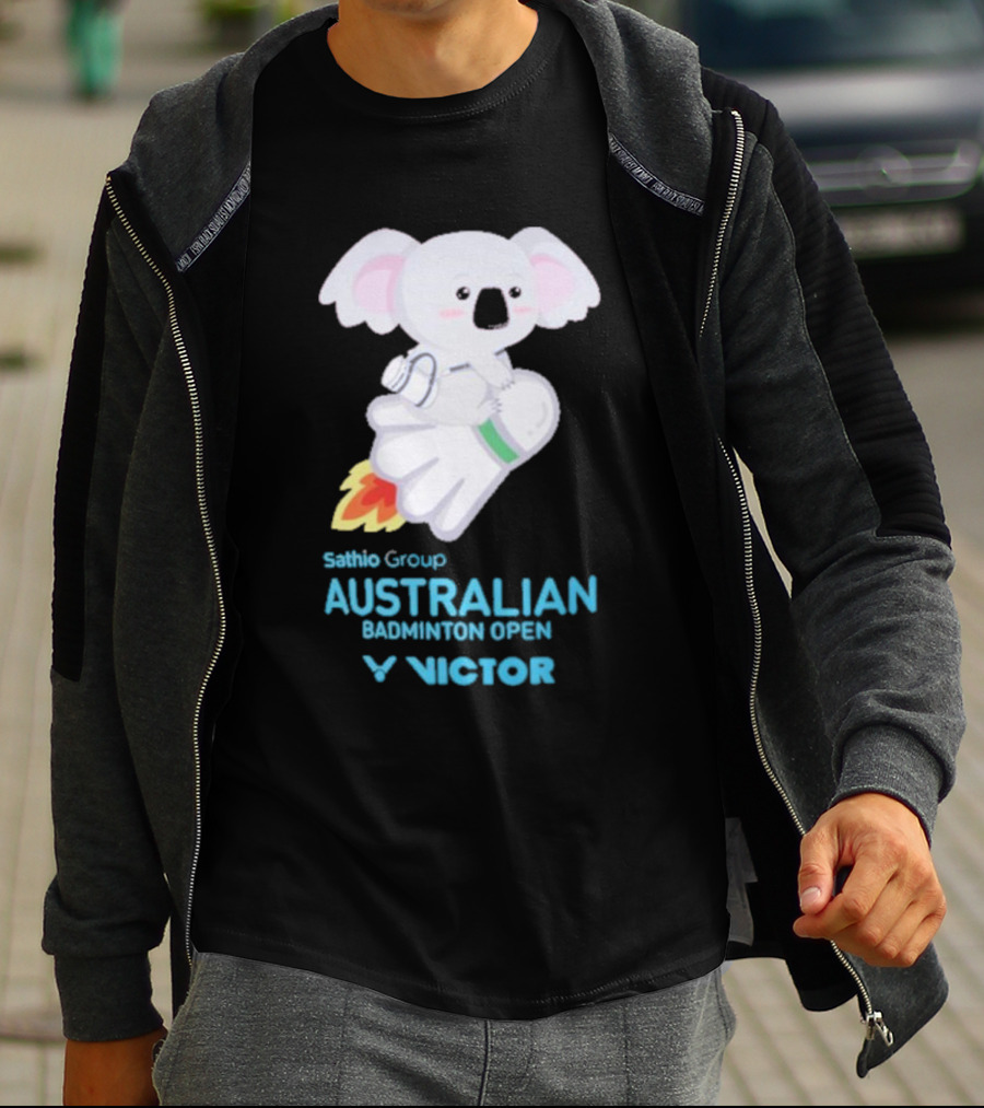 Koala Shuttlecock Sathio Group Australian Badminton Open Victor T-Shirt