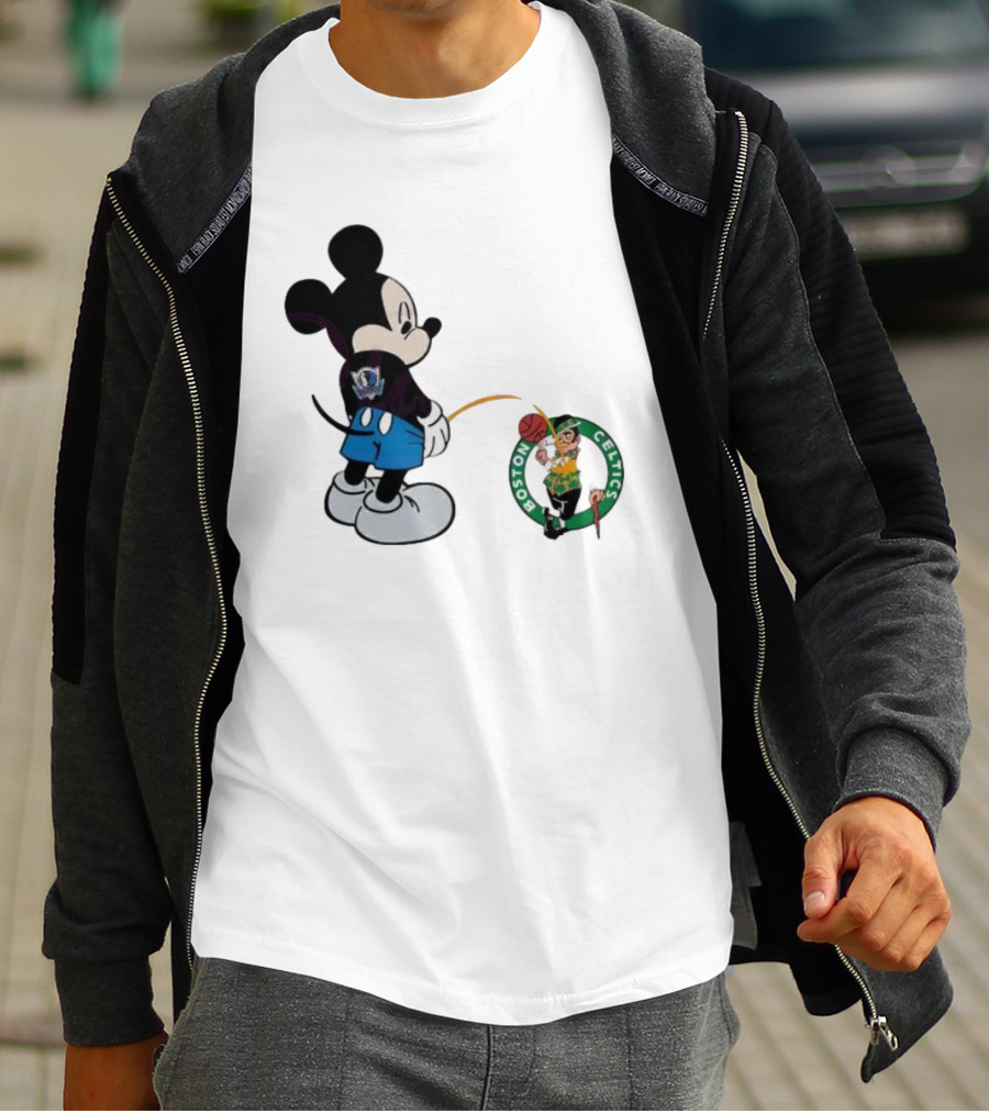 Mickey Mouse Dallas Mavericks Versus Boston Celtics T-Shirt
