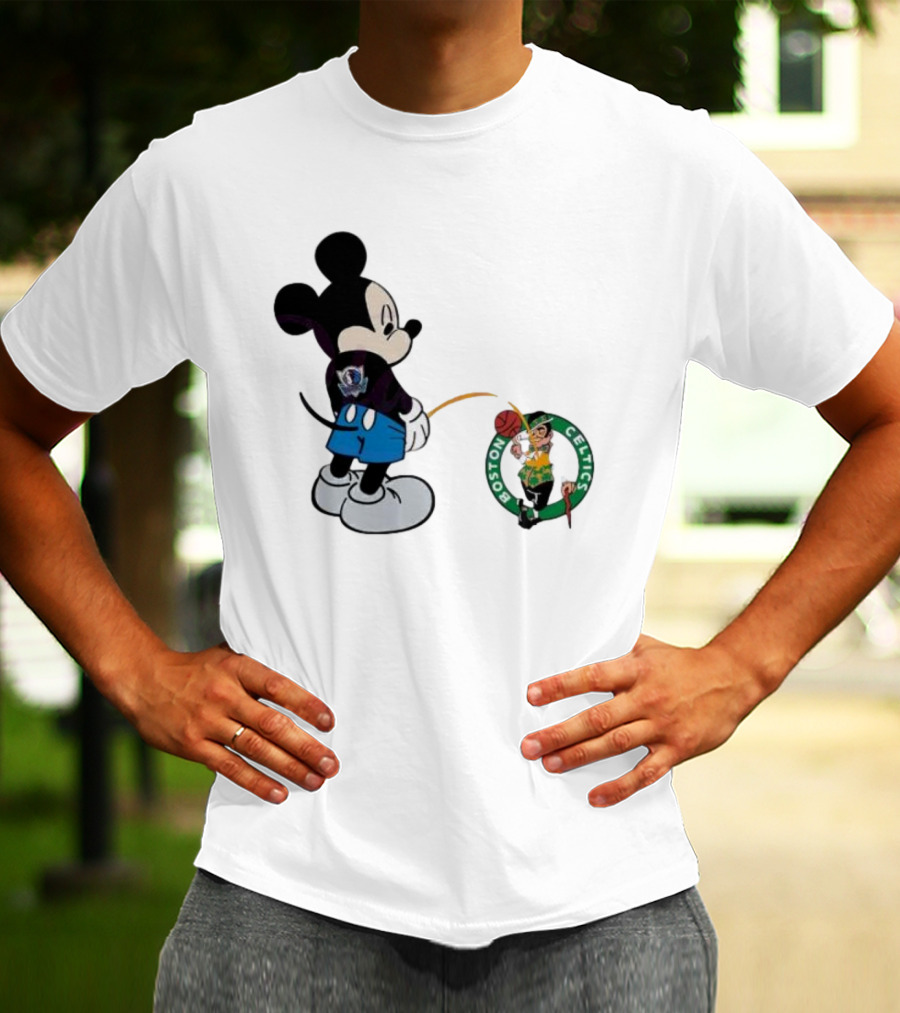 Mickey Mouse Dallas Mavericks Versus Boston Celtics T-Shirt
