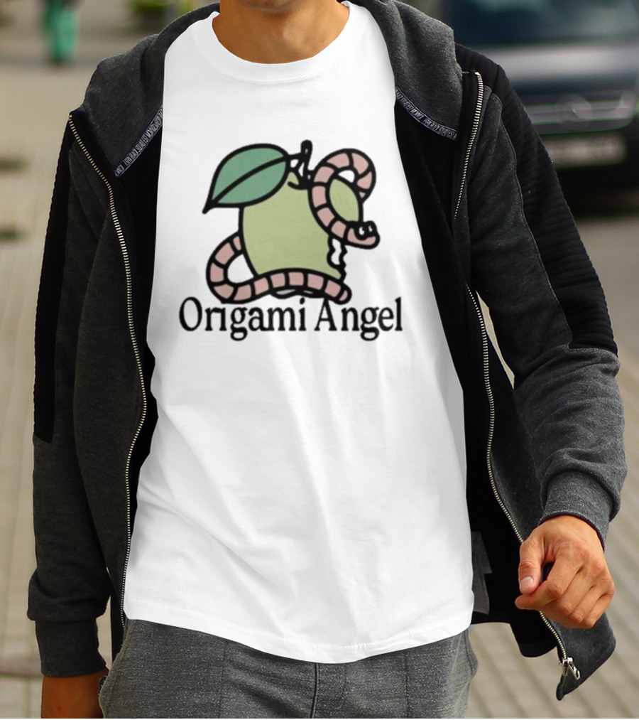 Origami Angel Apple Worm T-Shirt