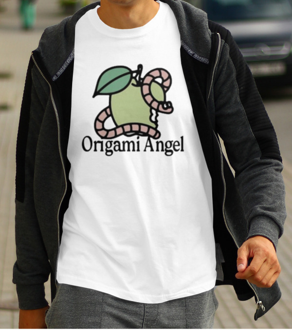 Origami Angel Apple Worm T-Shirt