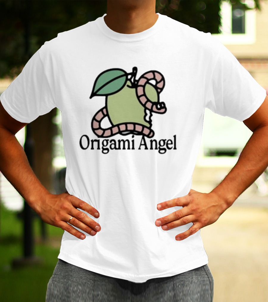 Origami Angel Apple Worm T-Shirt