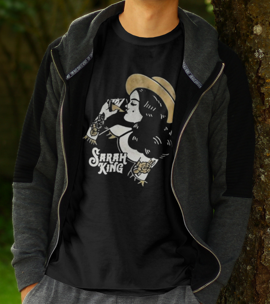 Sarah King Whisky Vintage Tattooed Woman Hat T-Shirt