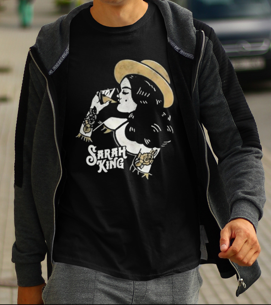 Sarah King Whisky Vintage Tattooed Woman Hat T-Shirt