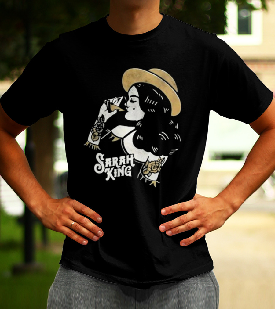 Sarah King Whisky Vintage Tattooed Woman Hat T-Shirt
