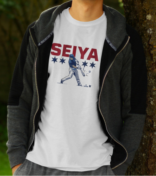 Seiya Suzuki Chicago Baseball Swing Stars T-Shirt