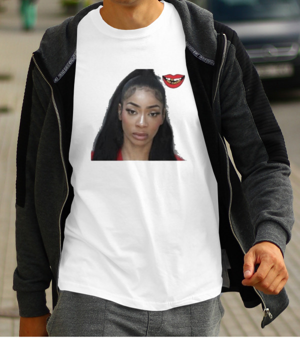 Tommie Lee Arrested Mugshot With Red Lips T-Shirt