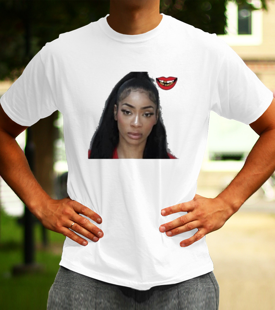 Tommie Lee Arrested Mugshot With Red Lips T-Shirt
