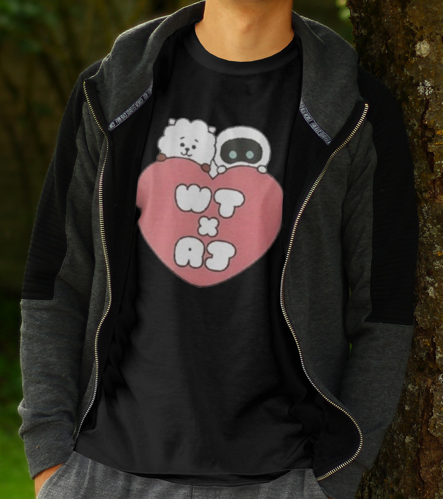 WT X RJ Heart Cute Collaboration T-Shirt
