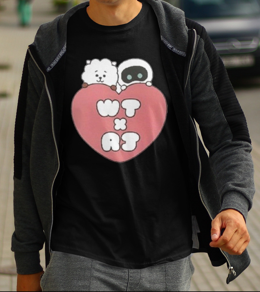 WT X RJ Heart Cute Collaboration T-Shirt