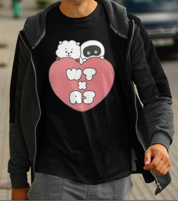 WT X RJ Heart Cute Collaboration T-Shirt