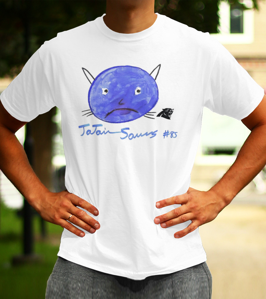 Rookies Paint Carolina Panthers Jajaun Saurs #85 T-Shirt