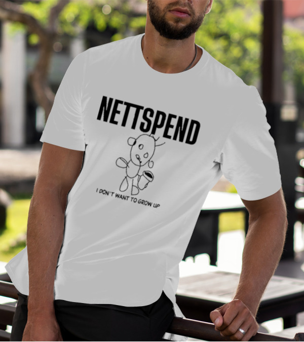 NETTSPEND I Don’t Want To Grow Up Sketch Figure With Cup T-Shirt