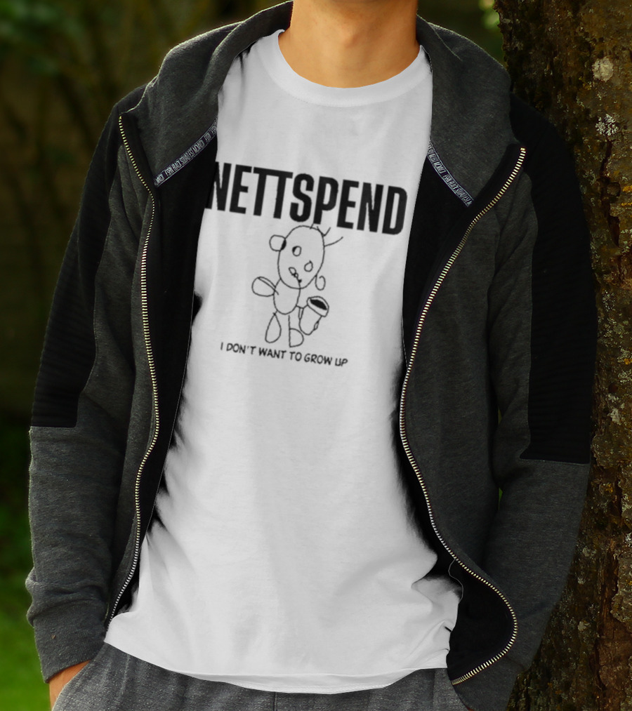 NETTSPEND I Don’t Want To Grow Up Sketch Figure With Cup T-Shirt