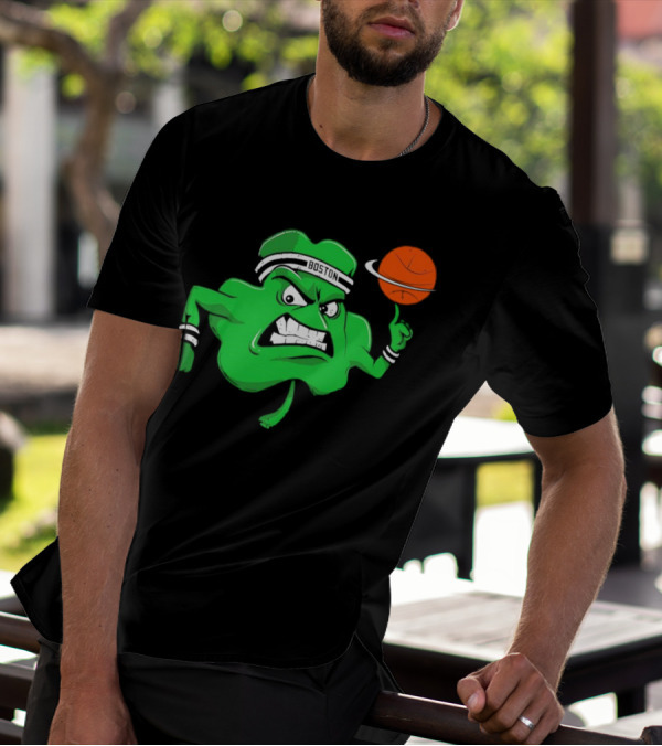 Boston Celtics Angry Clover Basketball T-Shirt