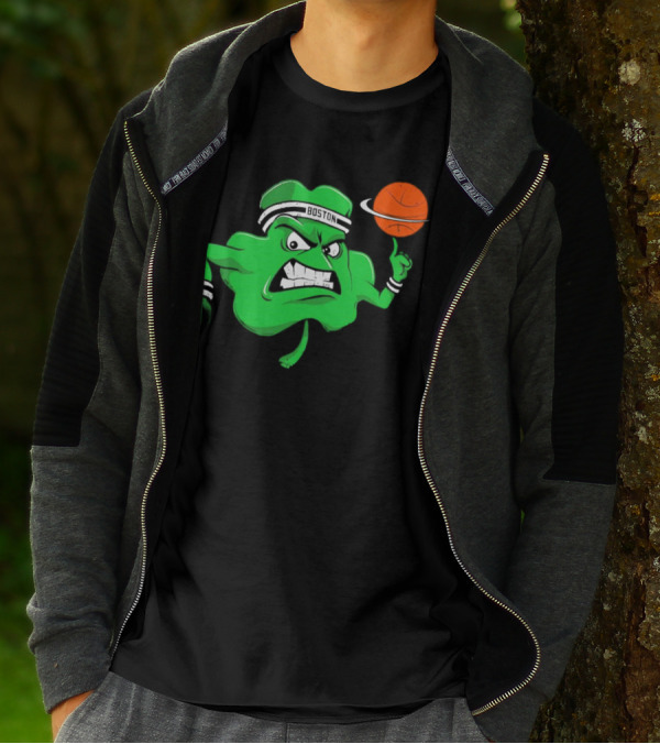 Boston Celtics Angry Clover Basketball T-Shirt